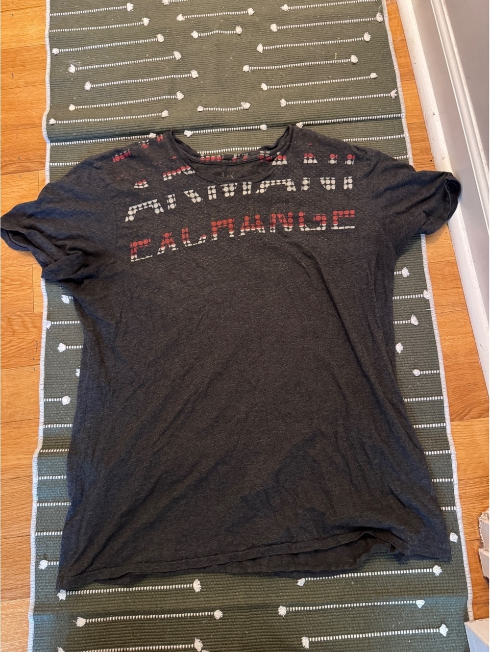 Armani Exchange graphic gray soft tshirt